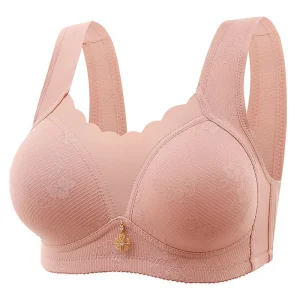 Women Sexy Solid Color Floral Printed Adjustable Bra