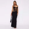 Women Fashion Sexy Solid Color Mesh Sleeveless Camisole Slim-Fit Skirts Two-Piece Set