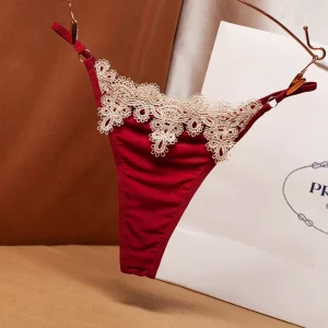 Women Sexy Lace Hollow-Out Embroidered G-String